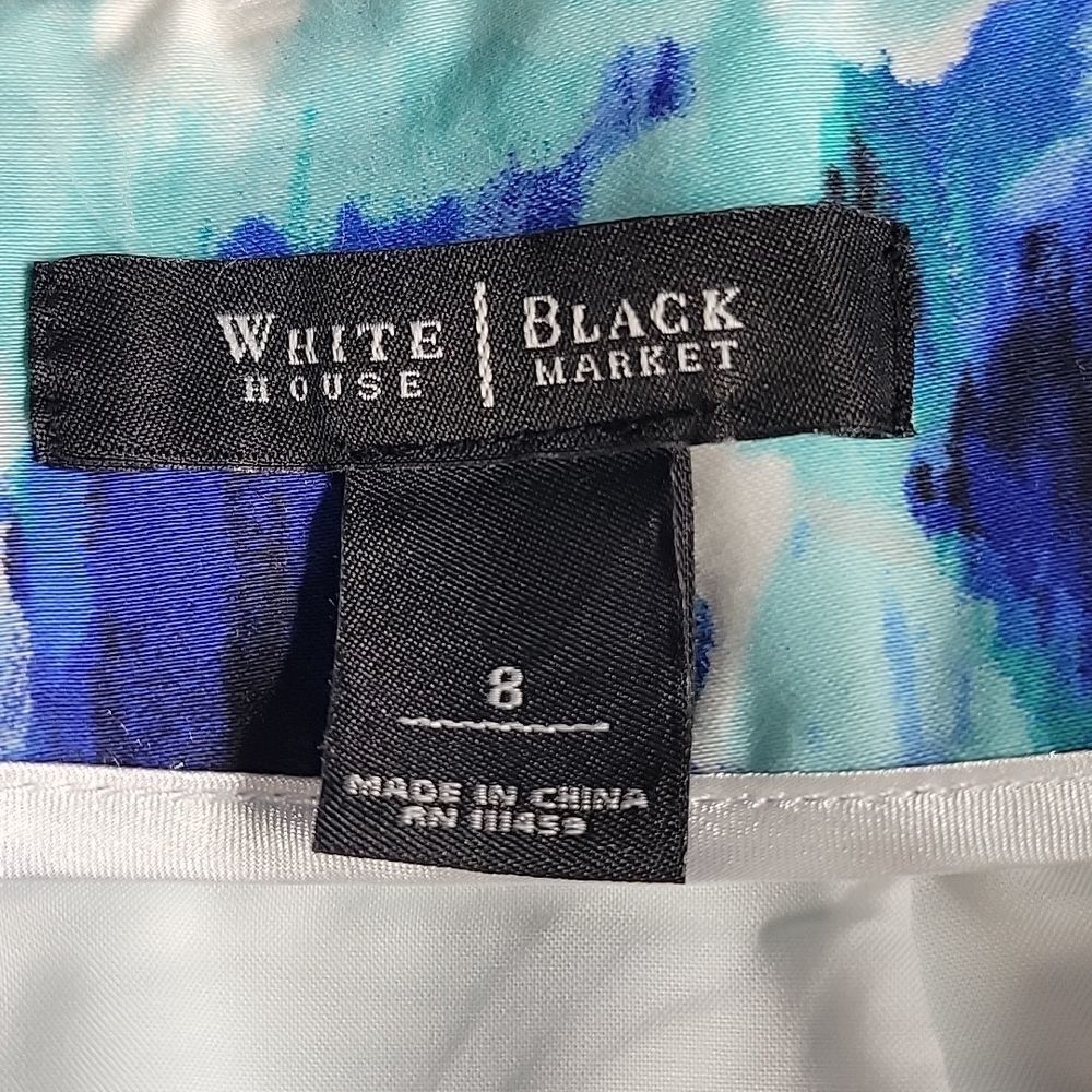 WHITE HOUSE BLACK MARKET Floral Skirt Size 8 - Picture 6 of 6